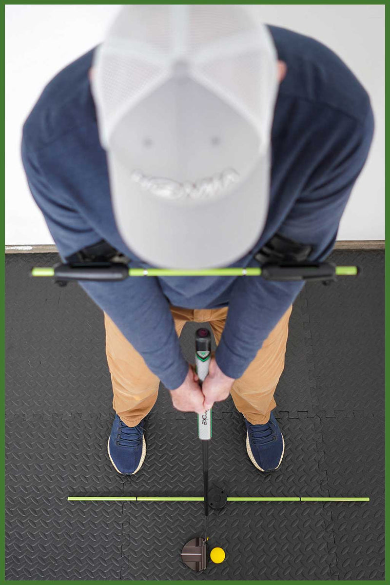 Swing Align golf swing training aid for putting alignment