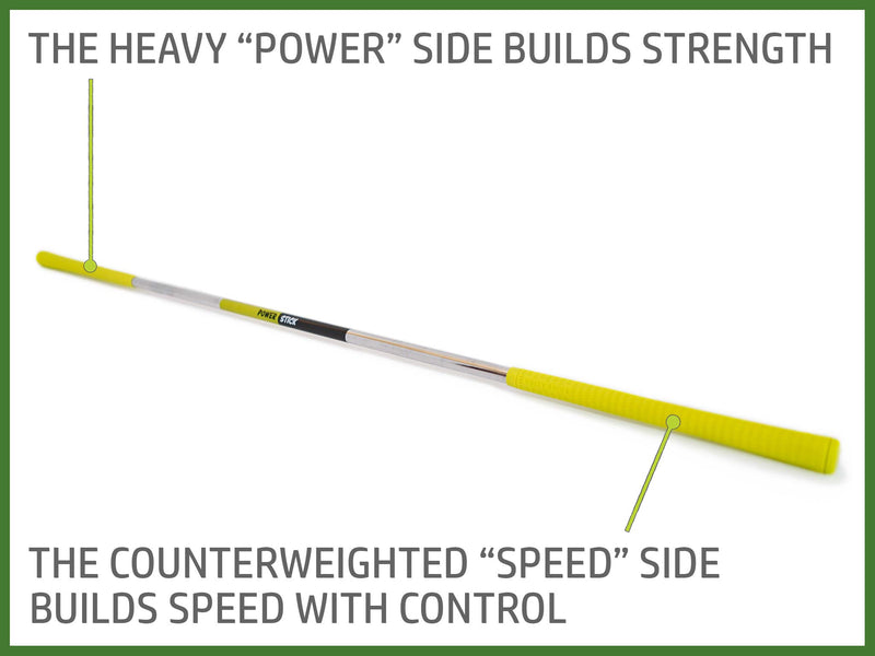 Power Stick golf training aid has one side for strength and one for speed